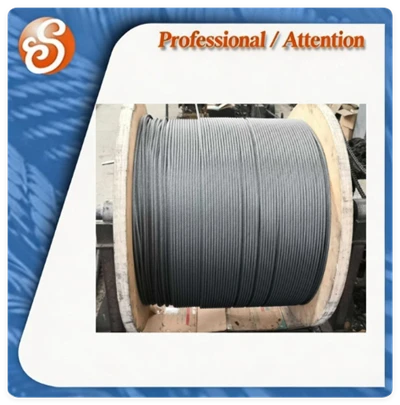 6*26WS+IWRC Ungalvanized Steel Wire Rope Line Contact Rope